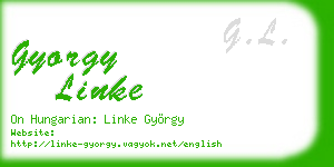 gyorgy linke business card